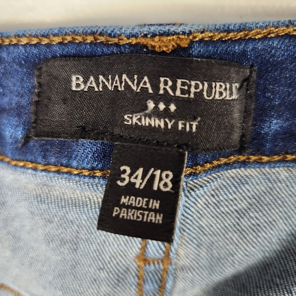 EUC Banana Republic Dark Wash Skinny Leg Slim‎ Fit Jeans Size 31/18 #0568 - Picture 14 of 15